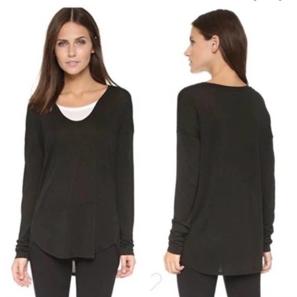 Vince Two Tone Layered Long Sleeve